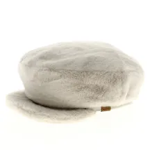 Gypso Faux Fur Cream Newsboy Cap - Barts Reference: 12283 | Traclet Hat Shop