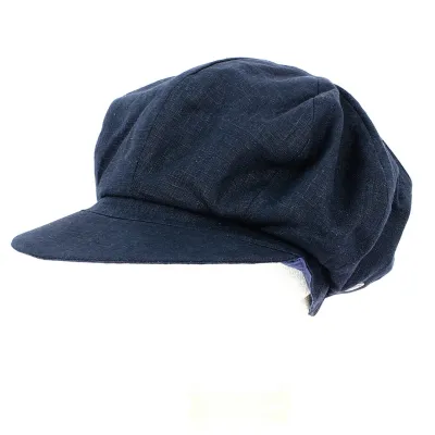 Casquette Gavroche Rasta Lin Marine - MTM Reference : 12281 | Chapellerie Traclet