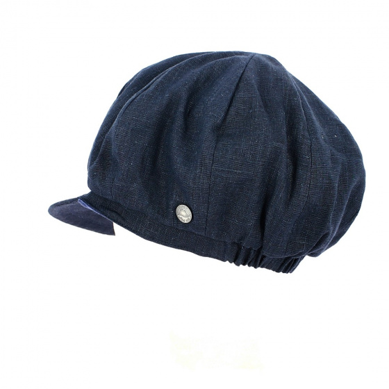 Rasta Newsboy Cap Linen Navy - MTM