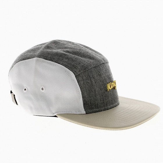 Gray & Beige Golden Snapback Cap - King Apparel