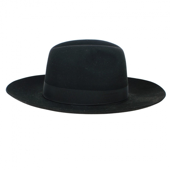 Ferster Black Felt Fedora Hat - Brandolino