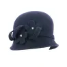 Chapeau Cloche Sophia Feutre Laine marine - Traclet Reference : 12290 | Chapellerie Traclet