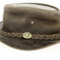 Brown Braided Leather Traveller Hat - Traclet