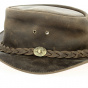 Traveller Brown Braided Leather Hat - Traclet