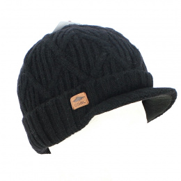 The Yukon Brim Black Beanie - Coal