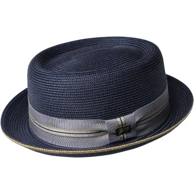 Chapeau Porkpie Cantora Bleu Marine - Bailey Reference : 12134 | Chapellerie Traclet