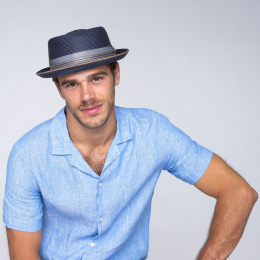 Chapeau Porkpie Carver Bleu Marine - Bailey