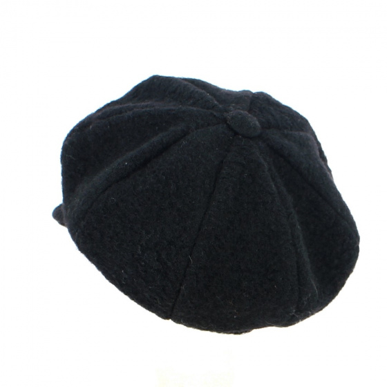 Black Wool Rasta Newsboy Cap - Traclet