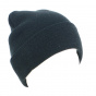 Black Acrylic Wind Cuffed Beanie - Atlantis