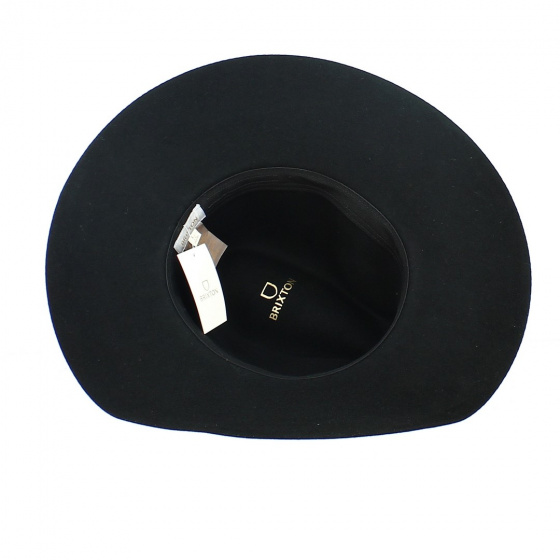 Piper Black Wool Felt Wide Brim Hat - Brixton Piper Black Wool Felt Wide Brim Hat - Brixton