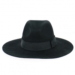 Piper Black Wool Felt Wide Brim Hat - Brixton