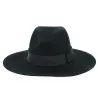 Piper Black Wool Felt Wide Brim Hat - Brixton Reference: 2635 | Traclet Hatmakers