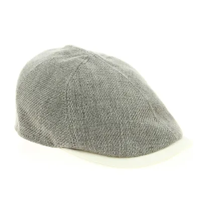 Casquette beige bec de canard en lin Reference : 12333 | Chapellerie Traclet