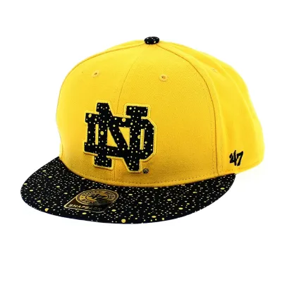 Notre Dame Standalon Yellow Flat Visor Cap - 47 Brand Reference: 12344 | Chapellerie Traclet