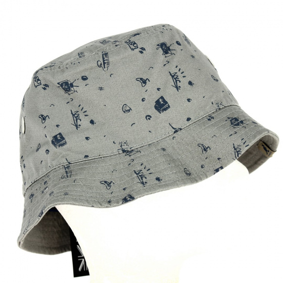Bob Maker Pen Coton Gris & Bleu - Kangol