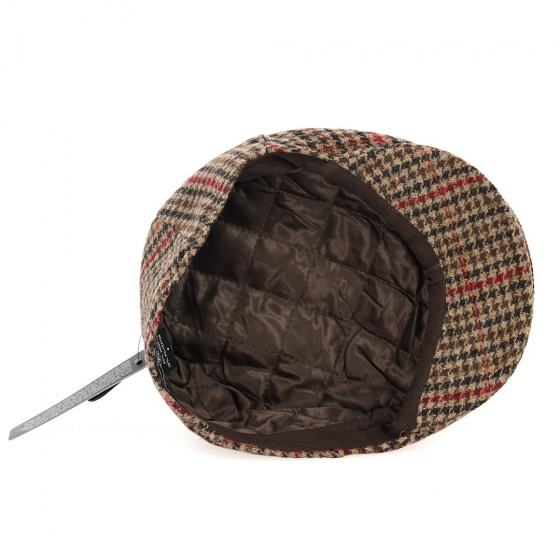 Brown Wool Flat Cap Robins - Traclet