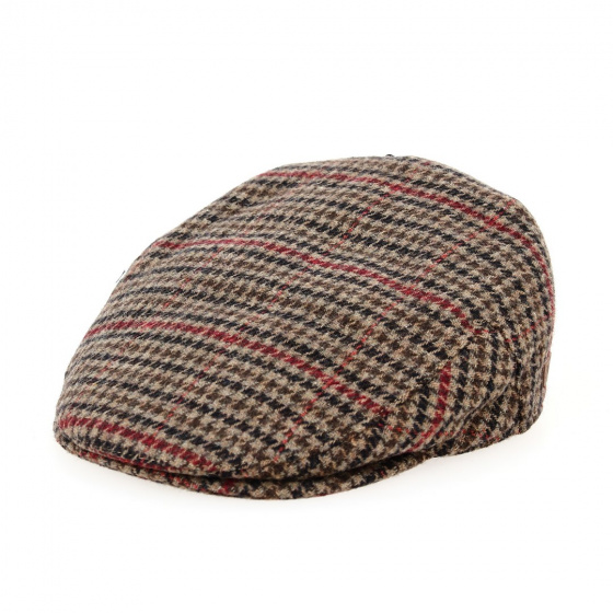 Brown Wool Flat Cap Robins - Traclet