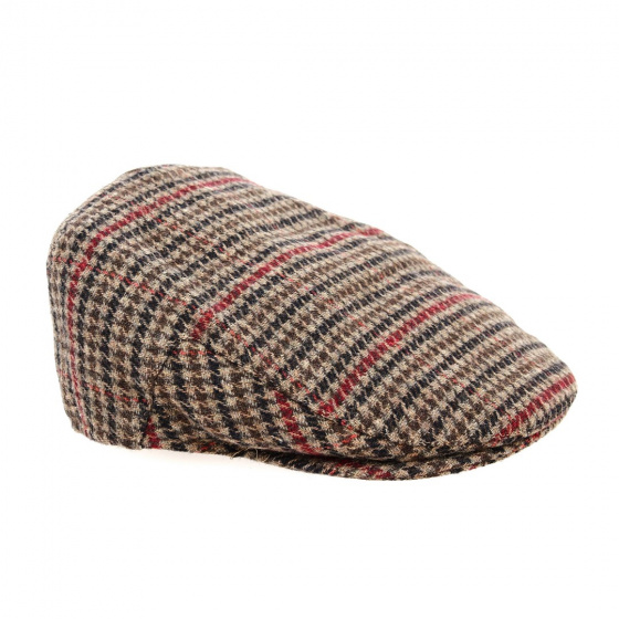 Brown Wool Flat Cap Robins - Traclet