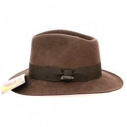 Indiana Jones Chapeau Marron 100% Laine Feutre Fedora Chapeau Mou 