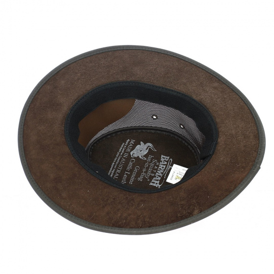 Chapeau Australien Foldaway Cooler Marron Huilé - Barmah