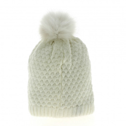 Fox Fur Pompom Beanie - Traclet