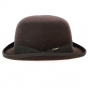 Brown Wool Felt Major Bowler Hat - Traclet