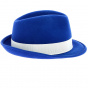 Trilby Hat Albastru Wool Felt Blue - Traclet