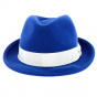 Trilby Hat Albastru Wool Felt Blue - Traclet