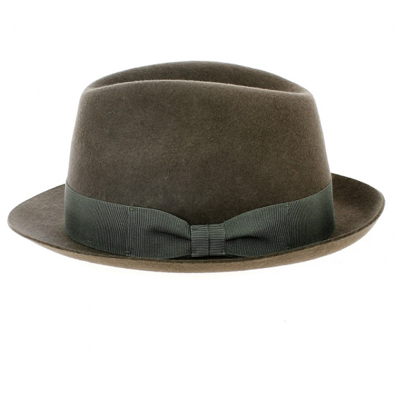 Barna Wool Felt Trilby Hat Brown - Traclet
