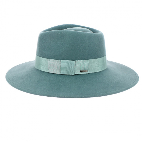 Silver Pine Wool Felt Fedora Hat - Brixton