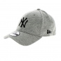 Grey Essential Jersey Baseball Cap with 3D Logo - New Era