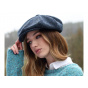 Irish Clonmel cap, mottled blue - Hanna Hats