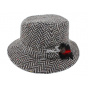 Bob Wool Chevron Grey Black- Hanna hats