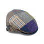 Monaghan Patchwork Virgin Wool Flat Cap - Hanna Hats