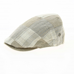 Casquette plate patchwork beige taille 59