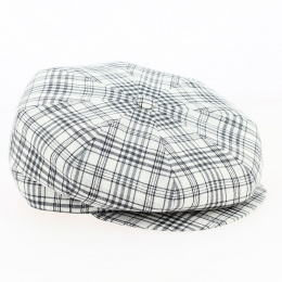 8-panel summer cap with checks