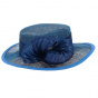Sidonie Dark Blue Ceremony Hat - Traclet