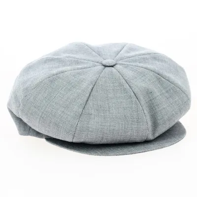 Casquette été 8 côtes bleu/gris. Reference : 12416 | Chapellerie Traclet