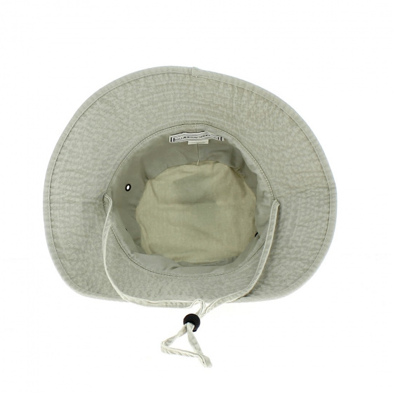 Beige Cotton Outdoor Boonie Bucket Hat - Traclet