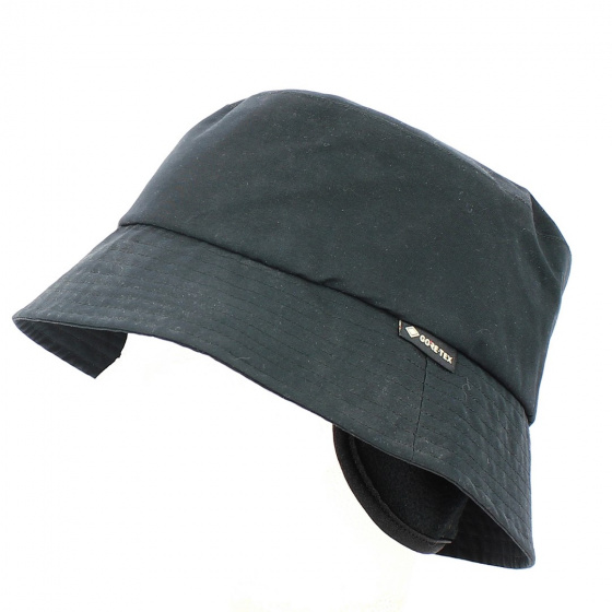 Gore-Tex Leader Bucket Hat with Ear Flaps Black - Pipolaki