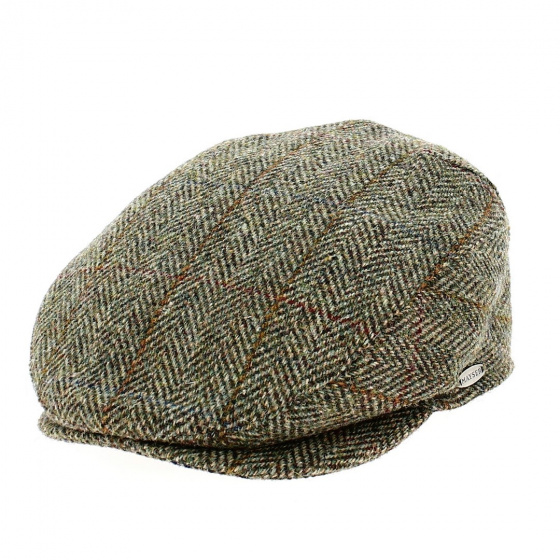 Harris Tweed Chevron Ear Flaps Khaki Cap - Mayser