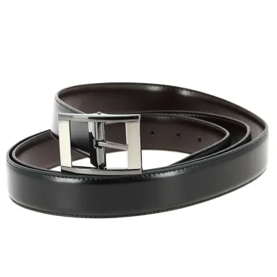 Ceinture Cuir Noir Grande Boucle - Traclet Reference : 12487 | Chapellerie Traclet