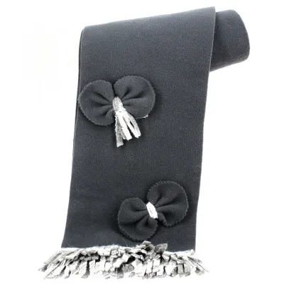 Eva Line Grey Polar Fleece Scarf - Traclet Reference: 12492 | Chapellerie Traclet