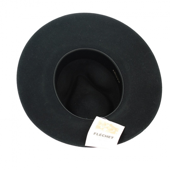 Aristide Felt Fur Fedora Hat in Black - Fléchet