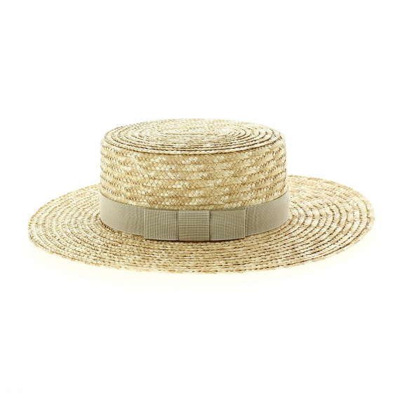 Natural Straw Apeldoorn Boater Hat - TRACLET