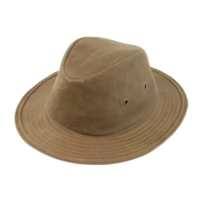 Chapeau Traveller Finistère Coton Huilé Camel - Fléchet Reference : 12431 | Chapellerie Traclet