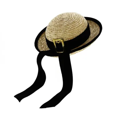 Clotilde Children's Breton Hat Natural Straw - Traclet Reference: 12507 | Chapellerie Traclet