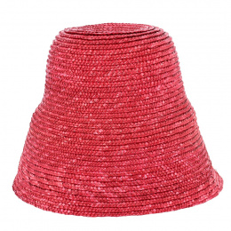 Red Cone Hat Natural Straw - Traclet