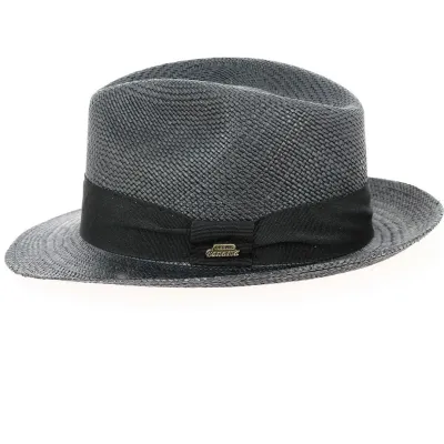 Black Panama Tijuana Fedora Hat - Traclet Reference: 12515 | Chapellerie Traclet