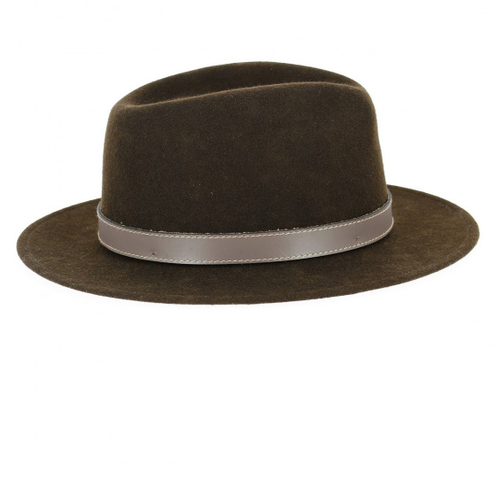 Brown Wool Felt Indy Traveller Hat - Traclet Brown Wool Felt Indy Traveller Hat - Traclet